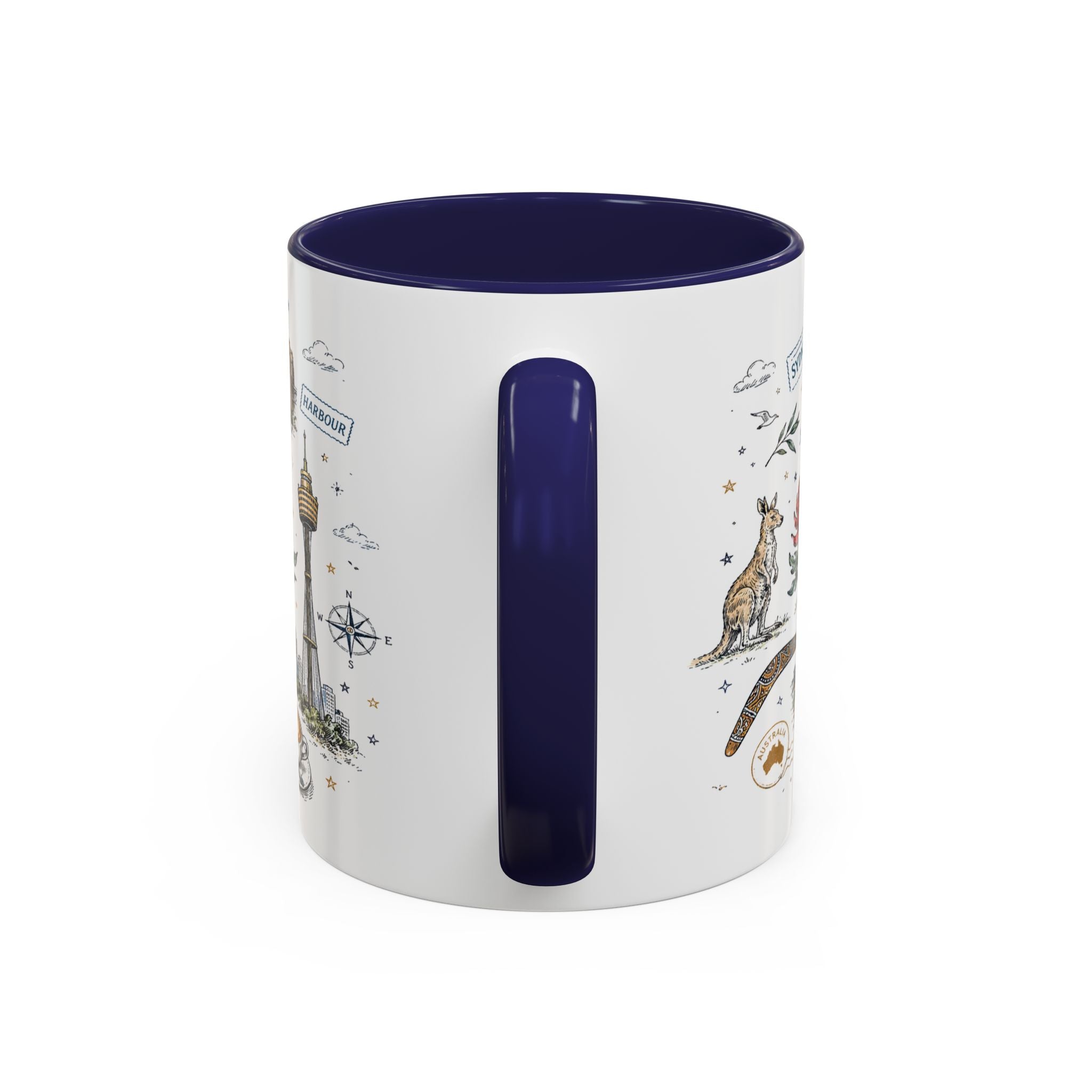 Sydney Coffee Mug | Australia Souvenir Travel Gift | Accent Color Ceramic 11oz 15oz