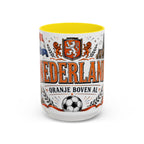 Netherlands Soccer Coffee Mug | World Cup Fan Gift | Accent Color Ceramic 11oz 15oz Match Day Cup