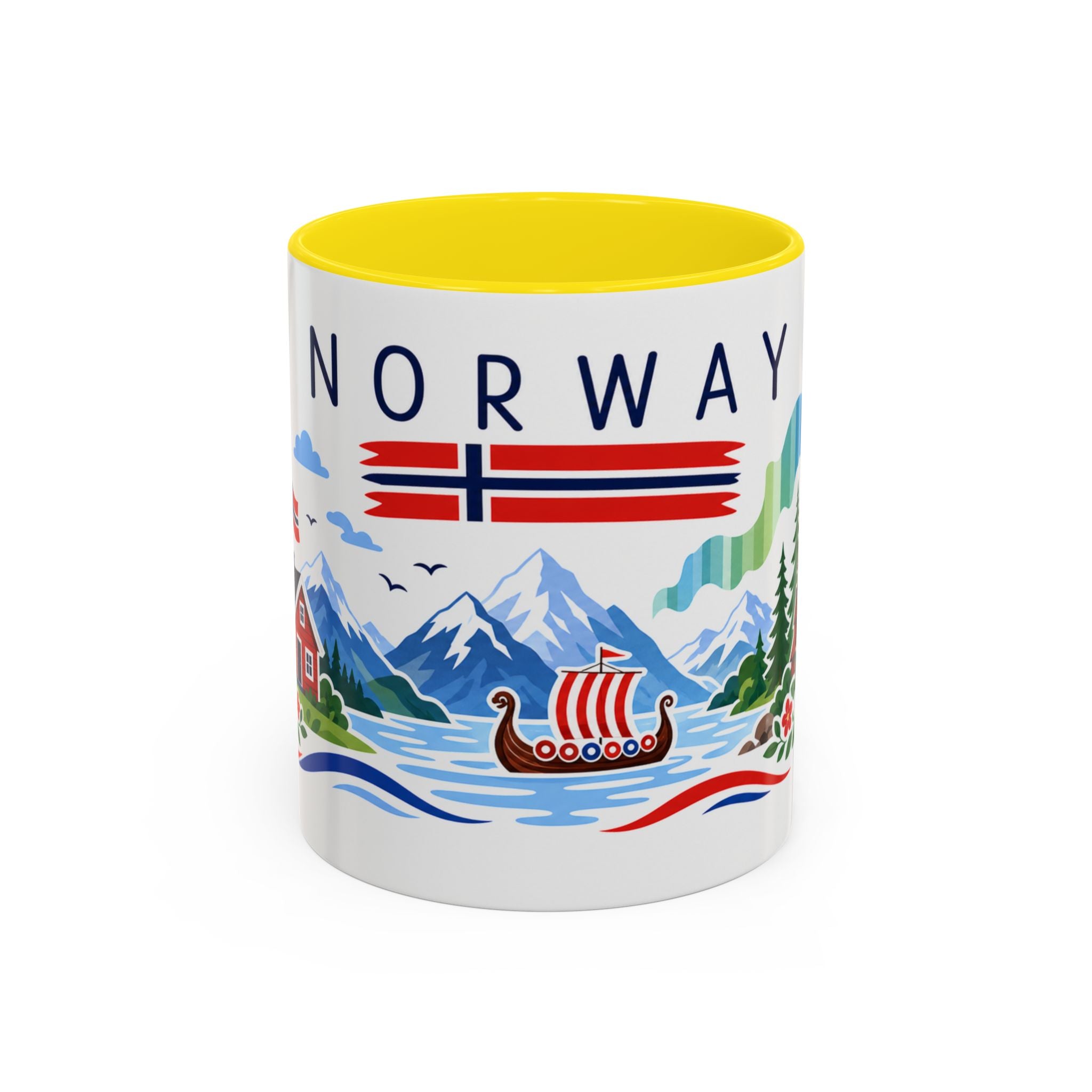 Norway Coffee Mug | Travel Souvenir Accent Mug | Country Gift Ceramic Cup 11oz 15oz