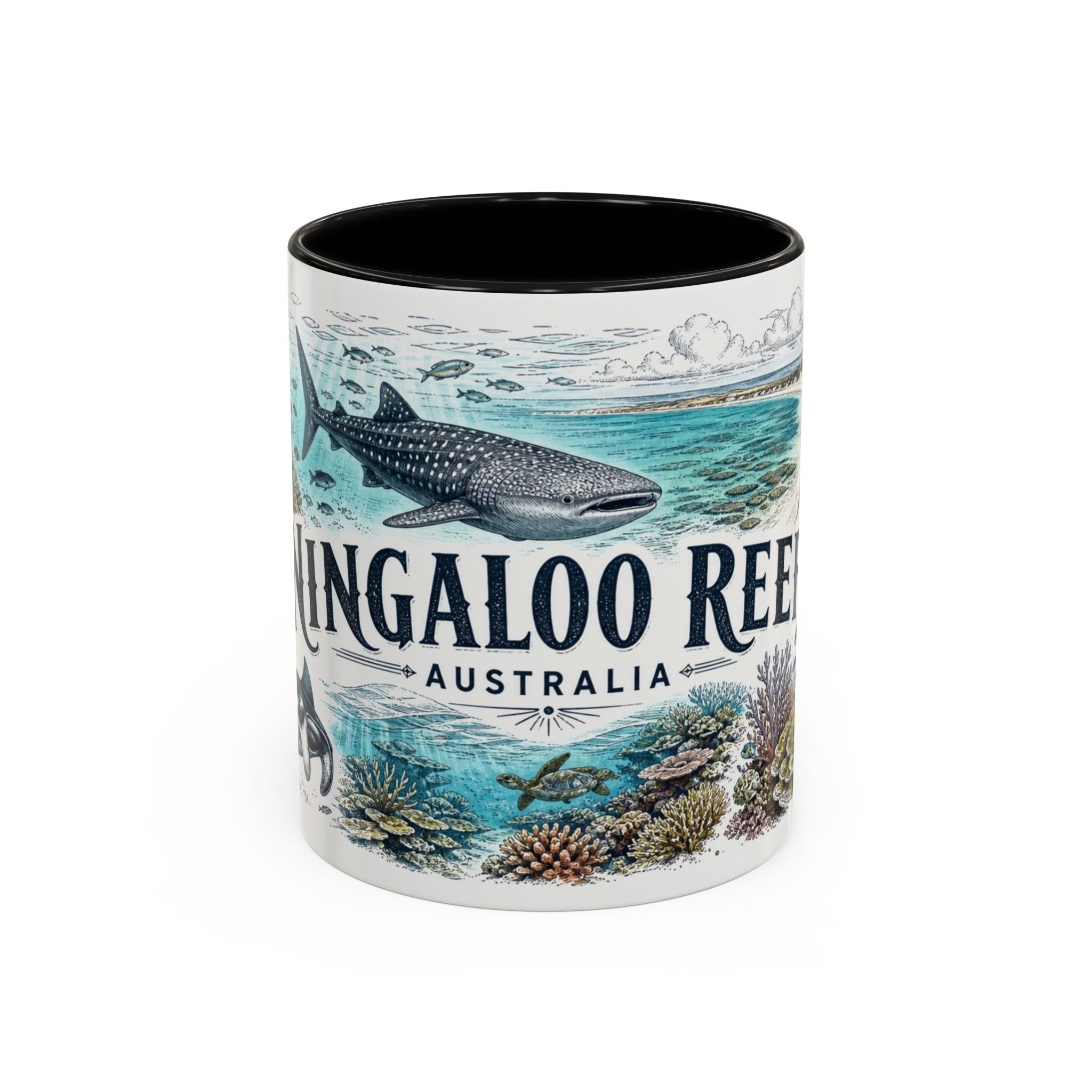Ningaloo Reef Mug, Australia Travel Souvenir, Bucket List Gift, Accent Ceramic Coffee Mug 11oz 15oz