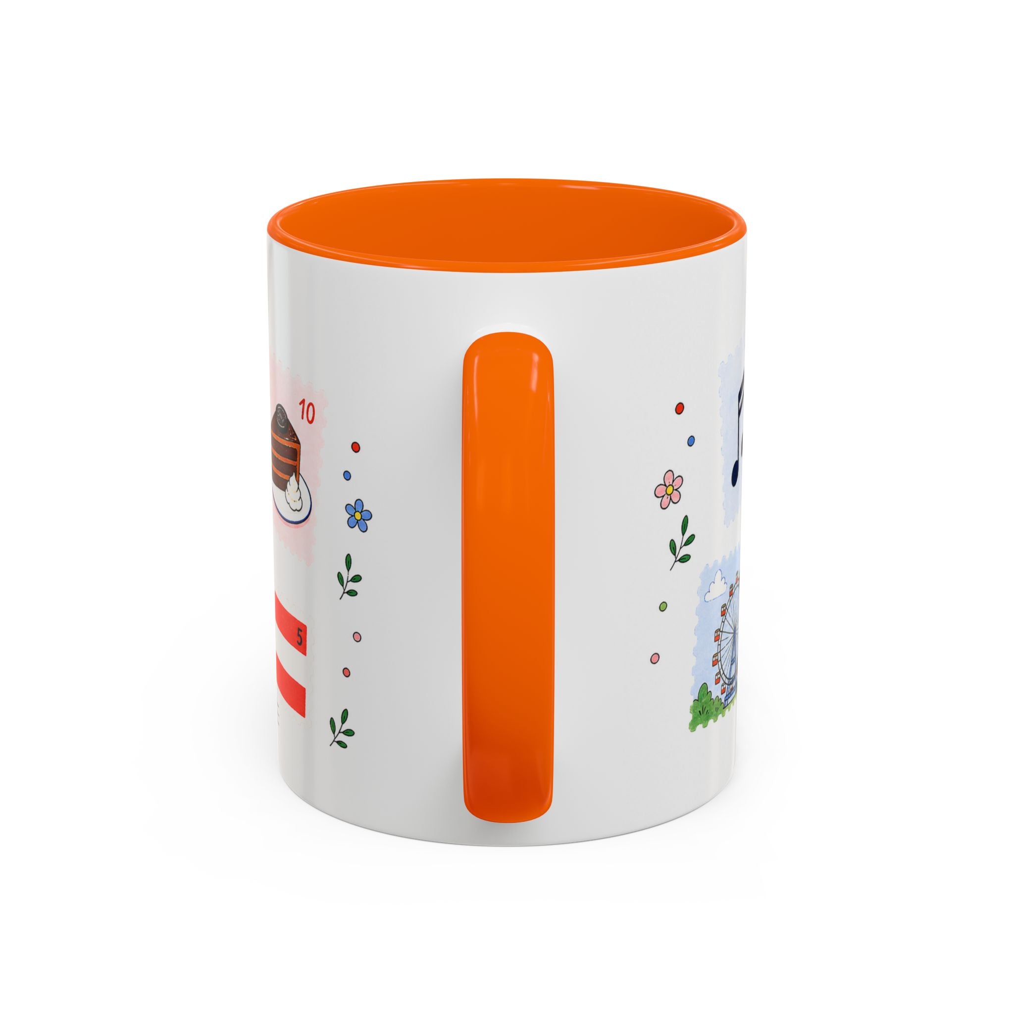 Vienna Coffee Mug | Postage Stamp Collage Mug | Travel Souvenir Accent Cup 11oz 15oz