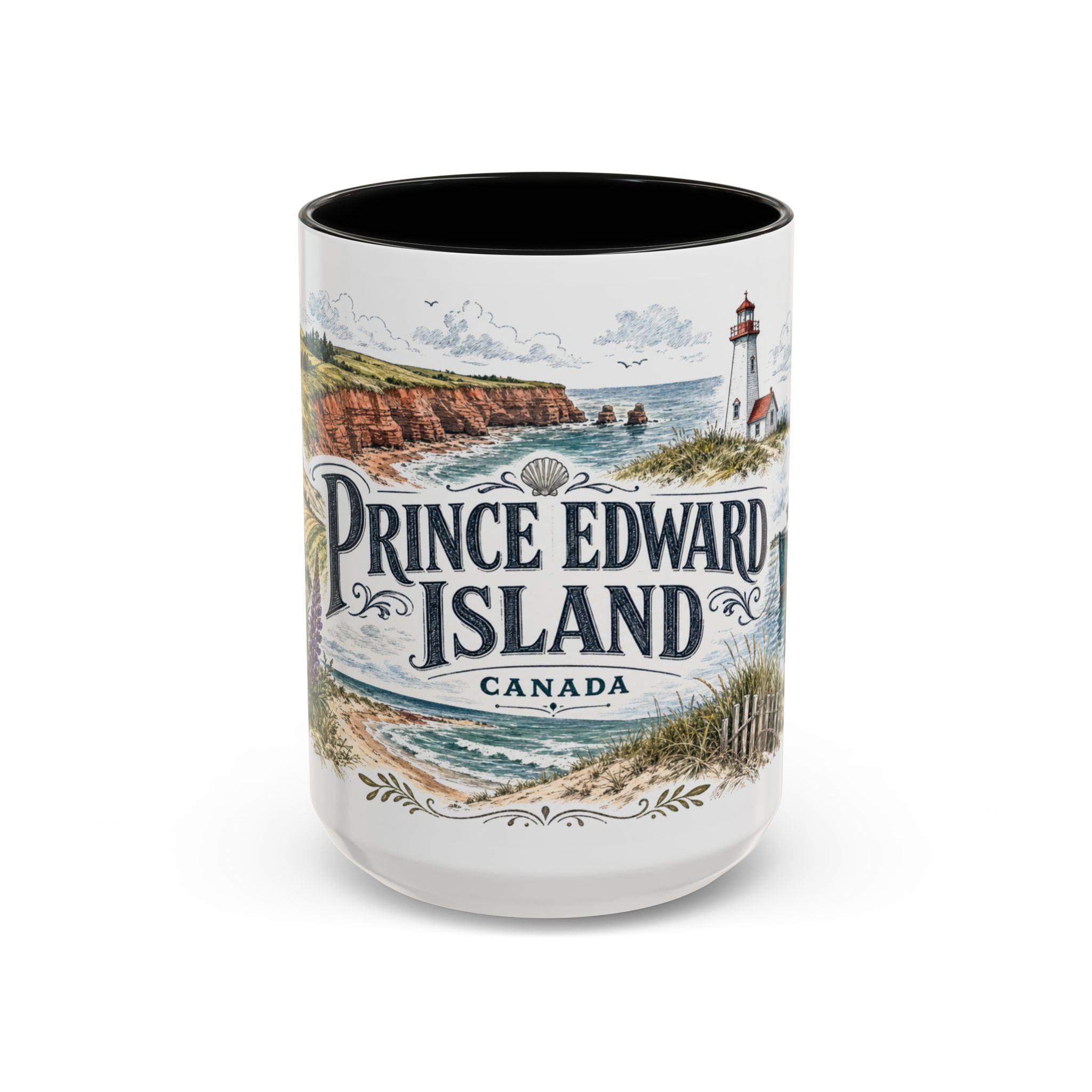Prince Edward Island Mug, Canada Travel Souvenir, Bucket List Gift, Accent Ceramic Coffee Mug 11oz 15oz