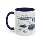 Crater Lake National Park Coffee Mug | Oregon Volcano Blue Lake Hiking Gift | Accent Color Ceramic 11oz 15oz