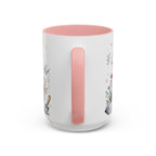 Thank You Teacher Coffee Mug | For Helping Me Grow Appreciation Gift | Accent Color Ceramic 11oz 15oz