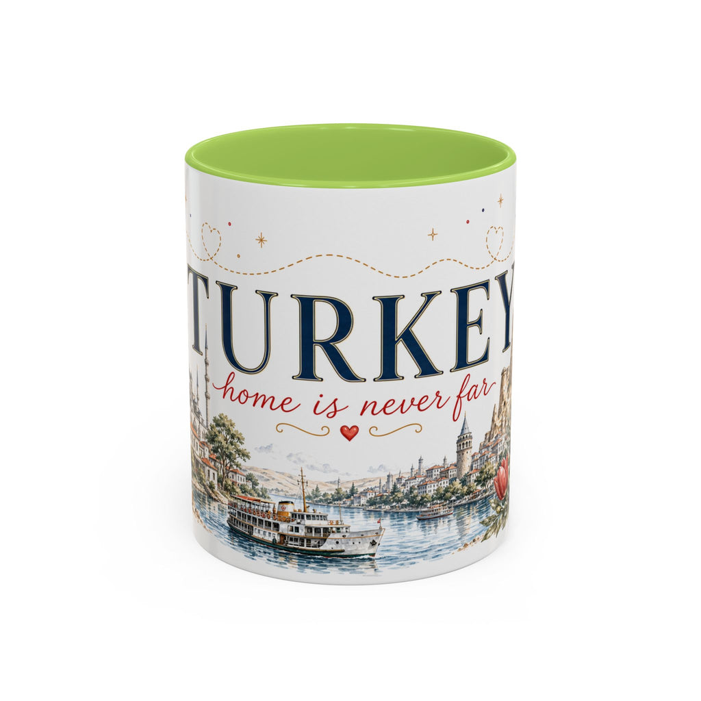 Turkey Home Country Mug | Moving Away Gift | Long Distance Friendship | 11 oz 15 oz Accent Mug