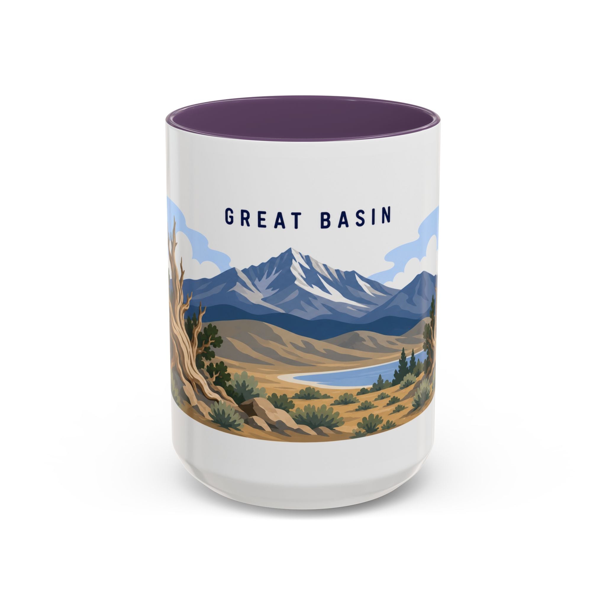 Great Basin National Park Coffee Mug | Solid Color Block Park Souvenir | 11oz 15oz Accent Mug