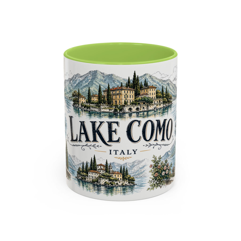 Lake Como Mug, Italy Travel Souvenir, Bucket List Gift, Accent Ceramic Coffee Mug 11oz 15oz