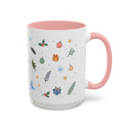 Big Sur Christmas Mug | Watercolor Travel Souvenir | Holiday Gift | Accent Ceramic Coffee Cup 11oz 15oz