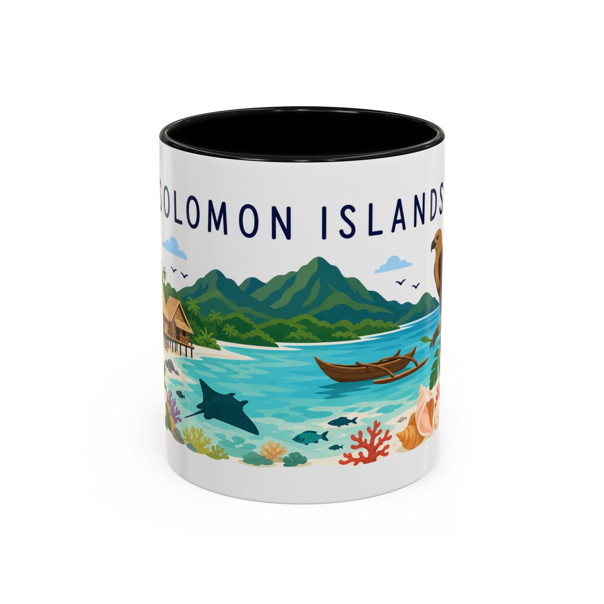 Solomon Islands Coffee Mug | Travel Souvenir Accent Mug | Country Gift Ceramic Cup 11oz 15oz