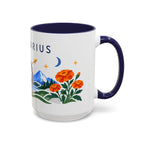 Sagittarius Zodiac Coffee Mug | Bow and Arrow Design | Astrology Birthday Gift | 11 oz 15 oz Ceramic Accent Mug