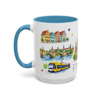 Dresden Illustrated Travel Mug | City Souvenir Accent Coffee Mug | 11oz 15oz Ceramic Cup