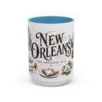 New Orleans Coffee Mug | United States Travel Souvenir | Vintage Illustrated City Gift | 11 oz 15 oz Accent Mug