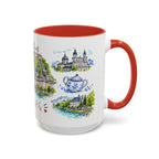 Salzburg Illustrated Travel Mug | City Souvenir Accent Coffee Mug | 11oz 15oz Ceramic Cup