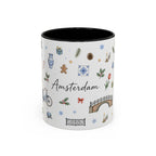 Amsterdam Christmas Watercolor Mug | Festive City Souvenir Coffee Cup