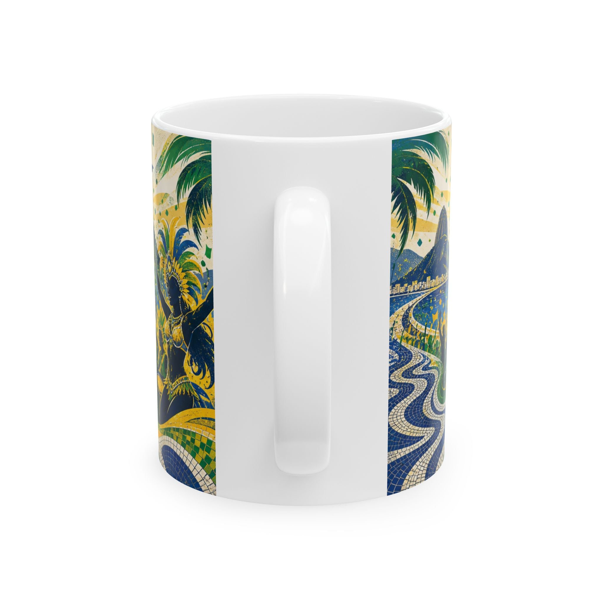 Brazil Soccer Spirit Coffee Mug | Soccer Fan Gift | Ceramic 11oz 15oz Match Day Cup