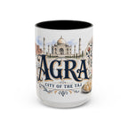 Agra Coffee Mug | India Travel Souvenir | Vintage Illustrated City Gift | 11 oz 15 oz Accent Mug