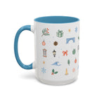 Philadelphia Christmas Mug | Watercolor Travel Souvenir | Holiday Gift | Accent Ceramic Coffee Cup 11oz 15oz