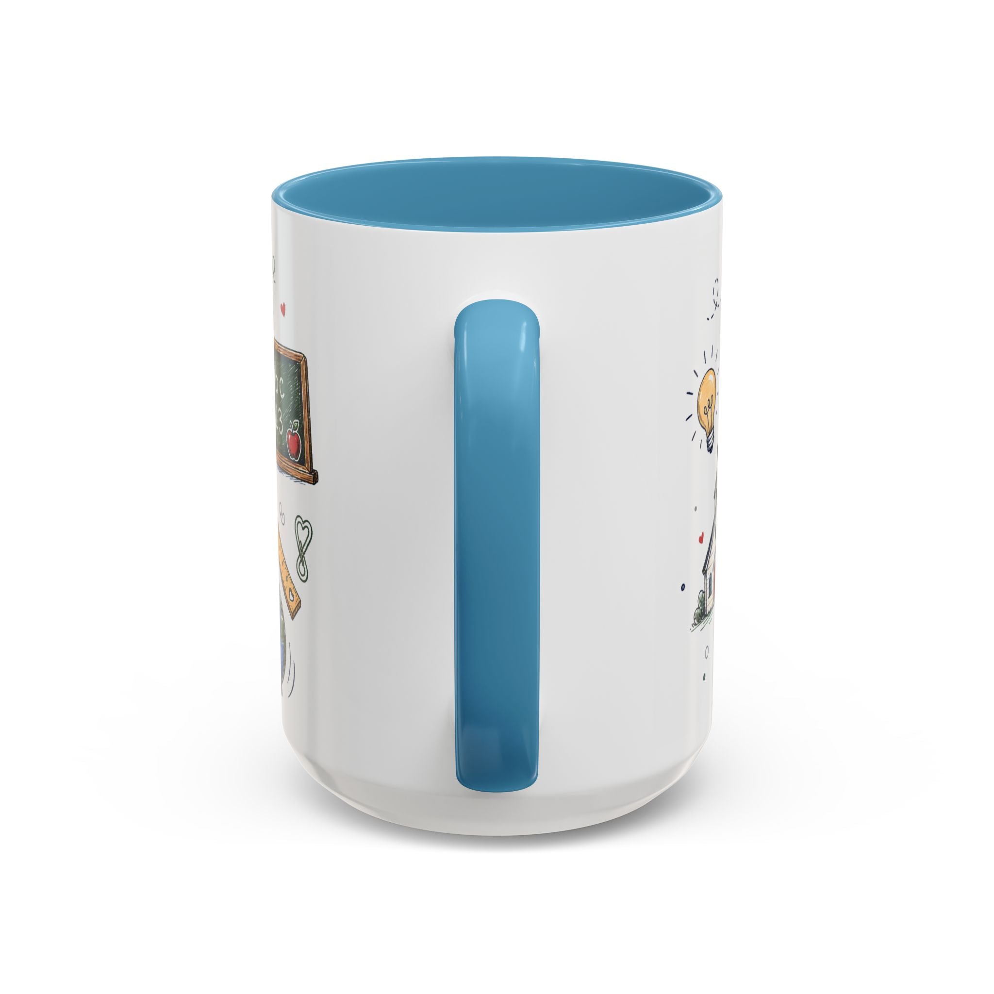 Best Teacher Ever Coffee Mug | Teacher Appreciation Gift | Accent Color Ceramic 11oz 15oz