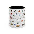 Washington DC Christmas Mug | Watercolor City Souvenir | Ceramic Coffee Cup 11oz 15oz