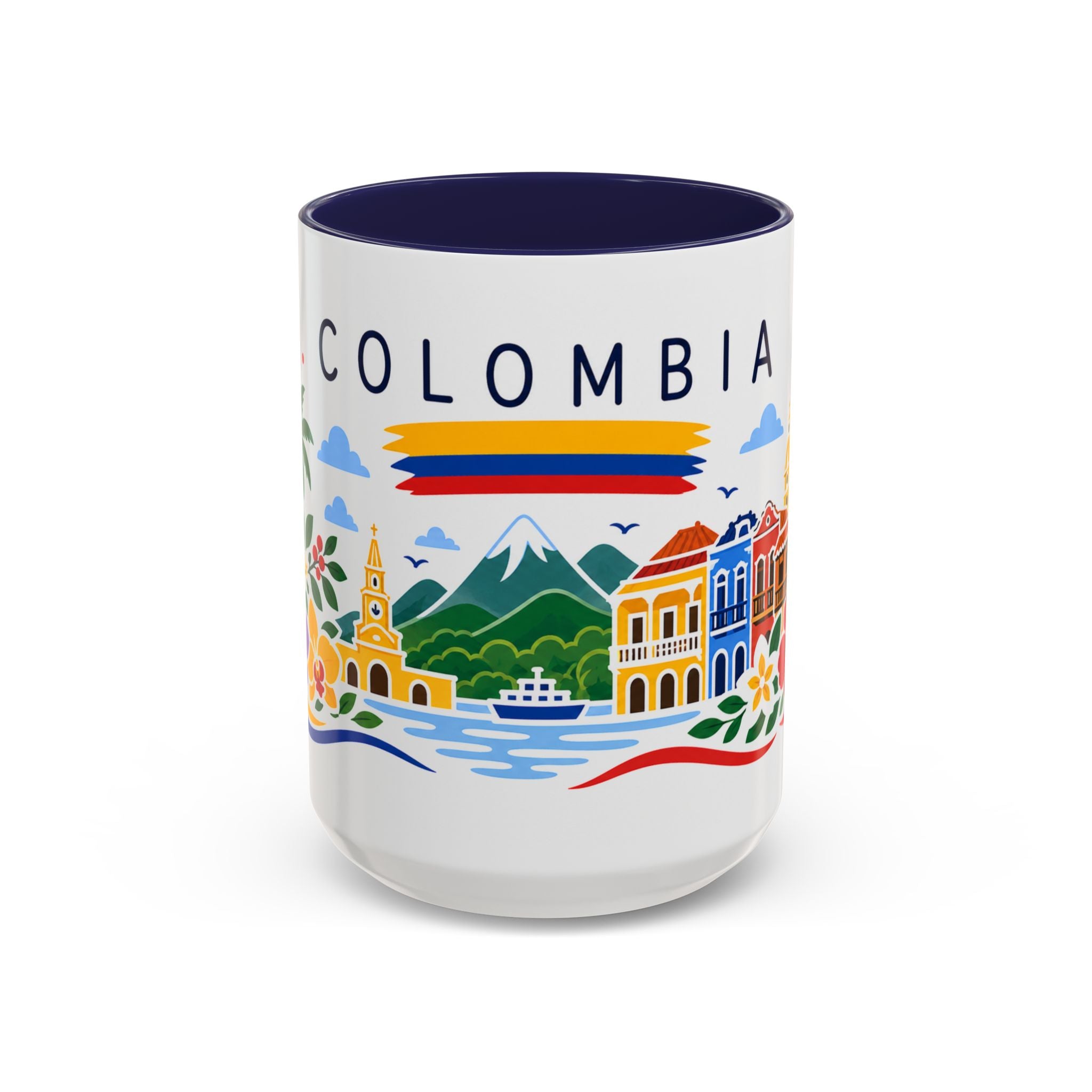 Colombia Coffee Mug | Travel Souvenir Accent Mug | Country Gift Ceramic Cup 11oz 15oz