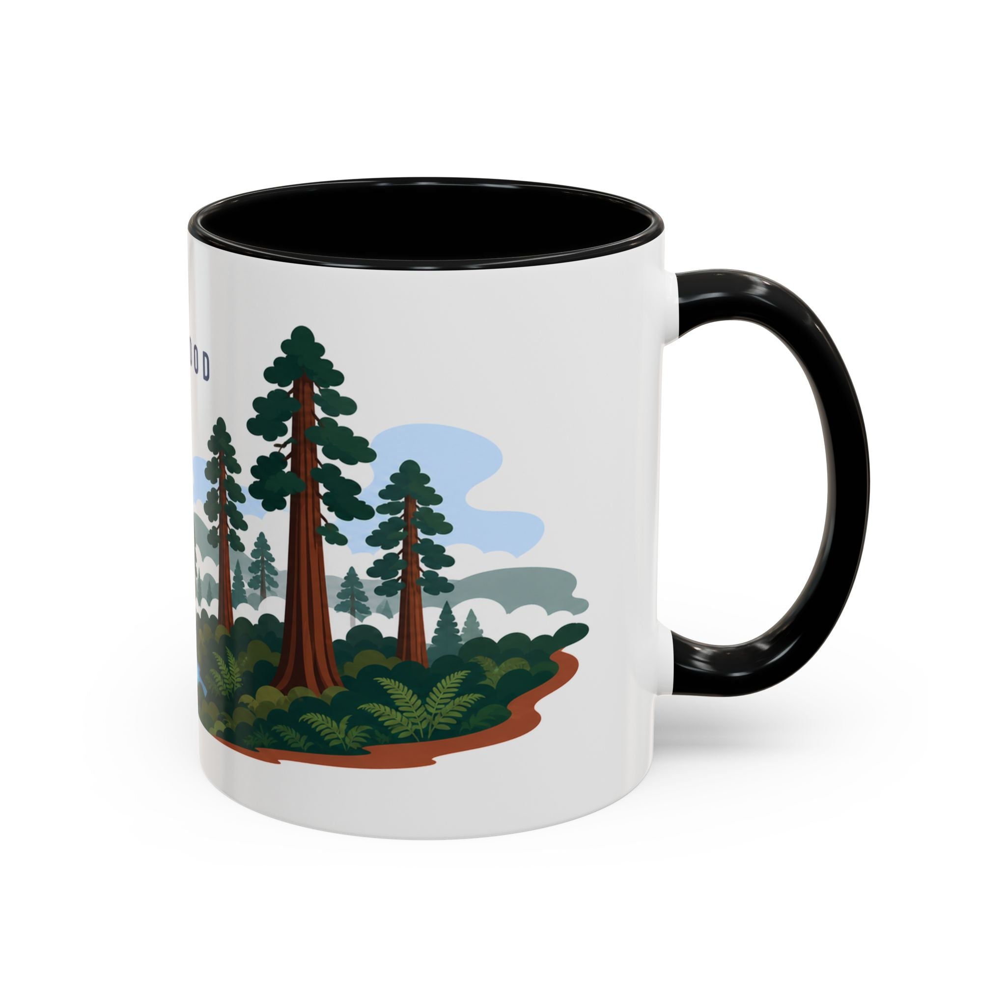 Redwood National Park Coffee Mug | Solid Color Block Park Souvenir | 11oz 15oz Accent Mug