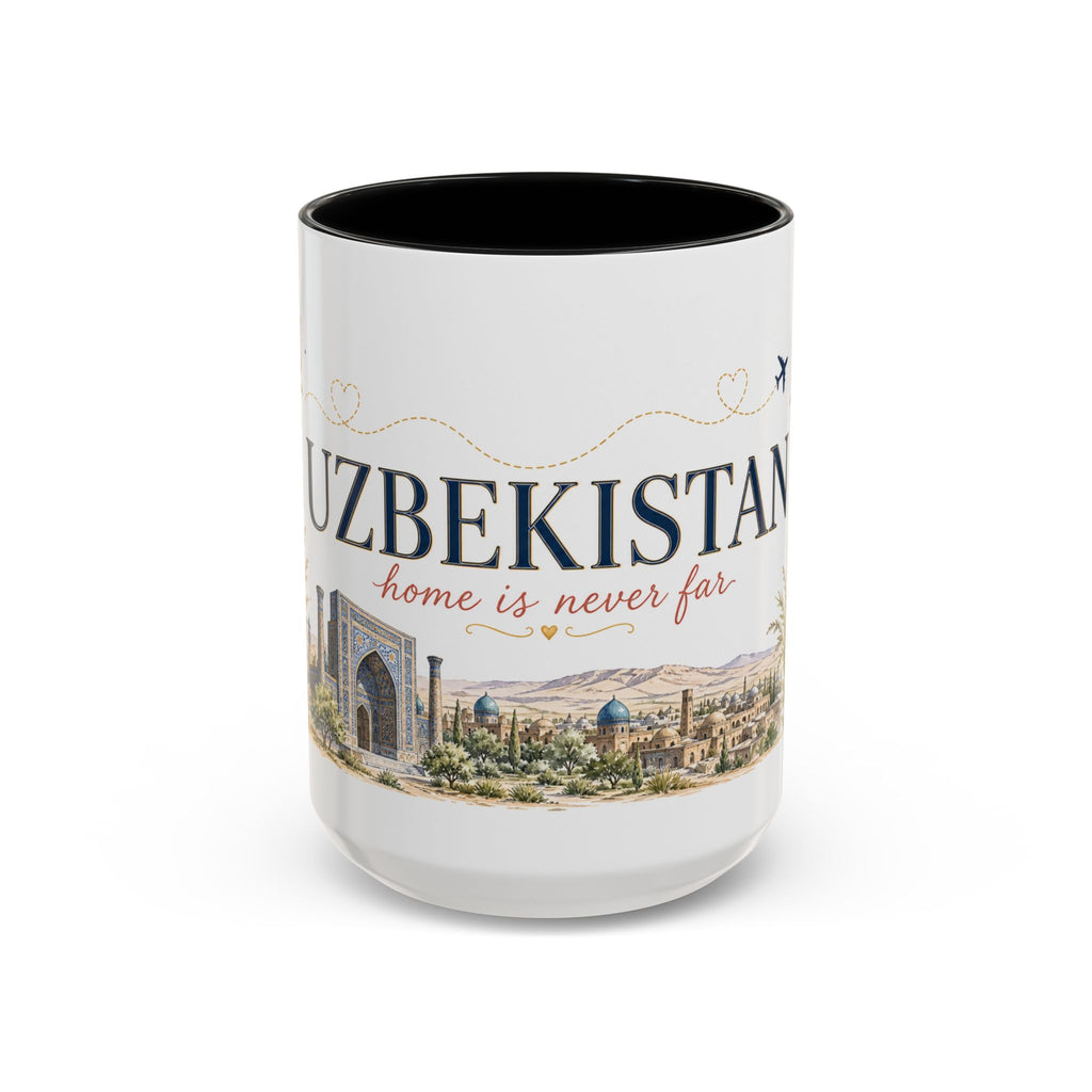 Uzbekistan Home Country Mug | Moving Away Gift | Long Distance Friendship | 11 oz 15 oz Accent Mug