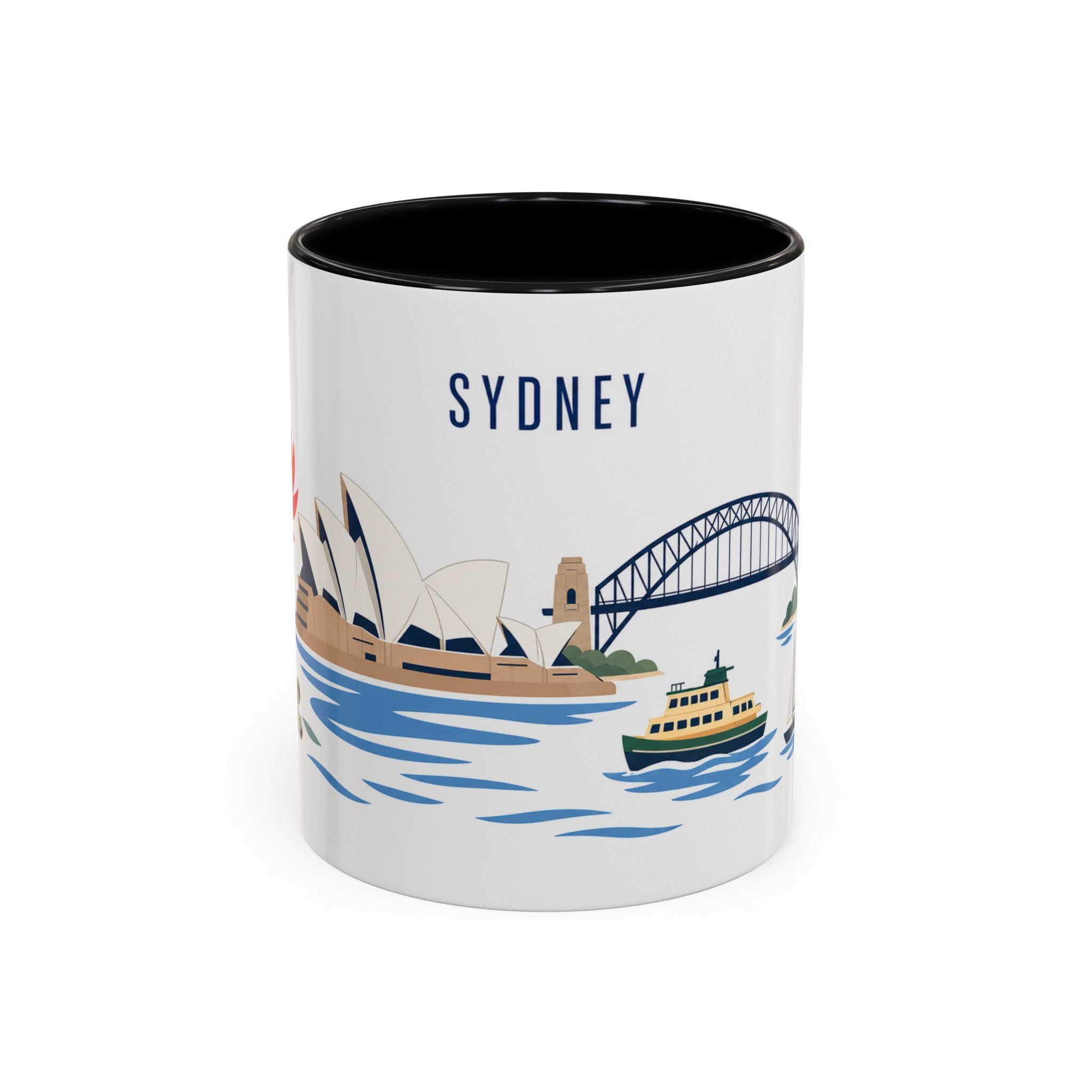 Sydney Coffee Mug | Australia Travel Souvenir | Porcelain Decal City Gift | 11oz 15oz Accent Mug