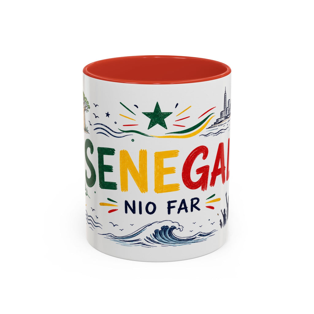 Senegal Soccer Coffee Mug | World Cup Fan Gift | Accent Color Ceramic 11oz 15oz Match Day Cup