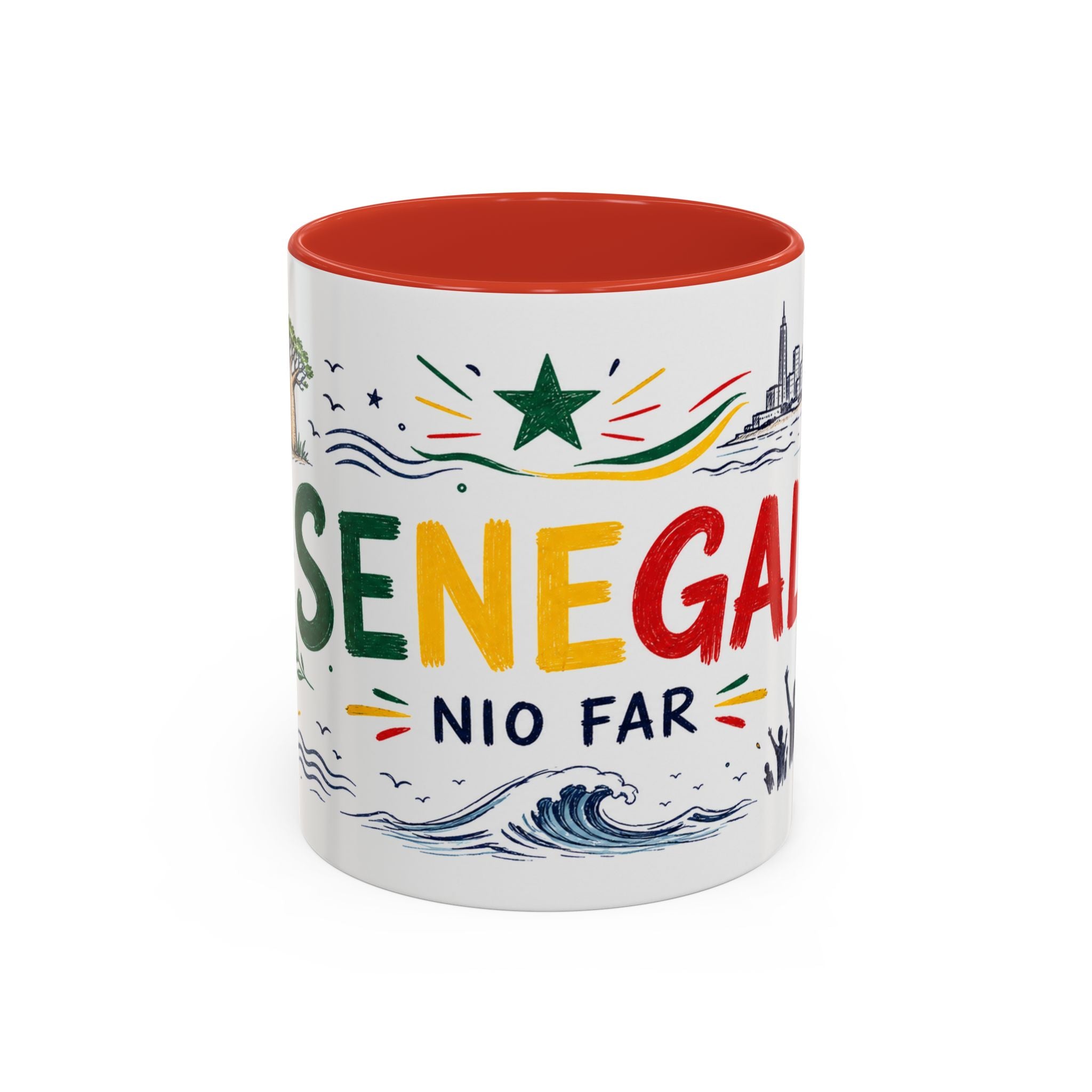 Senegal Soccer Coffee Mug | World Cup Fan Gift | Accent Color Ceramic 11oz 15oz Match Day Cup