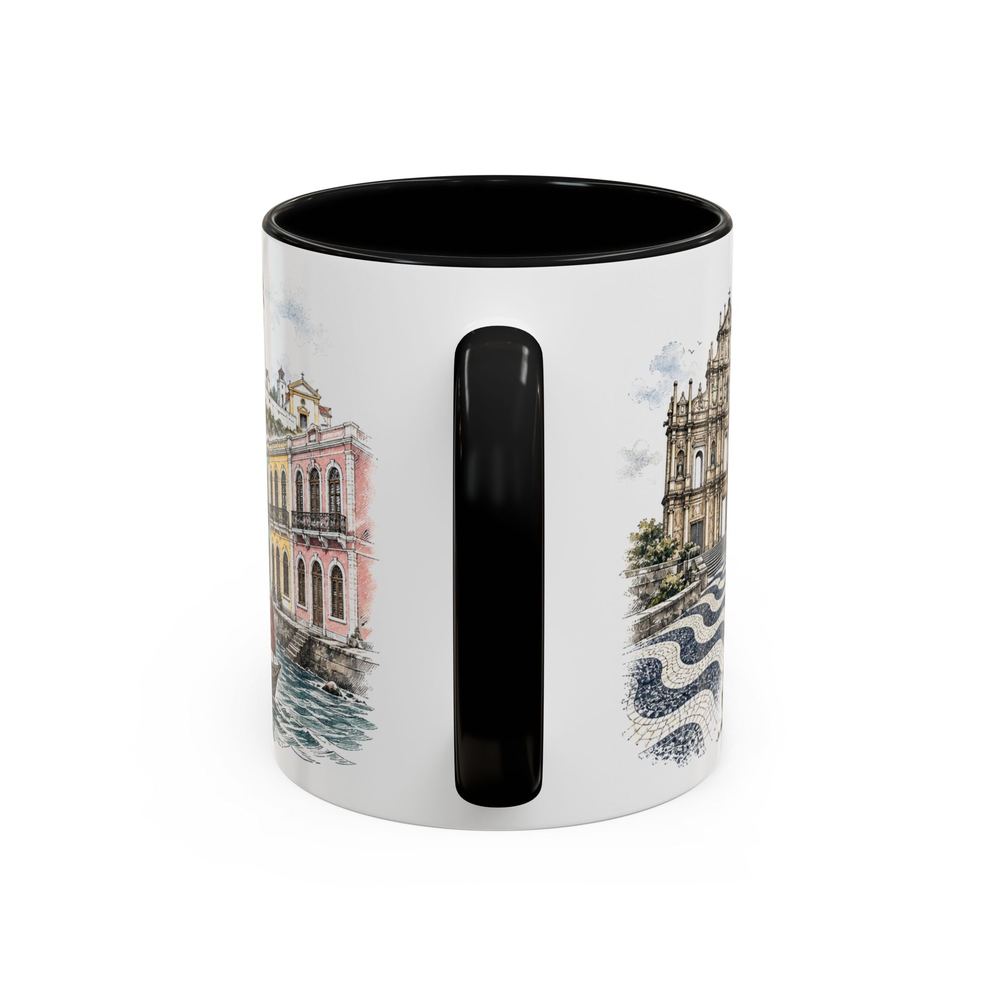 Macau Coffee Mug | Macau Travel Souvenir | Vintage Illustrated City Gift | 11 oz 15 oz Accent Mug