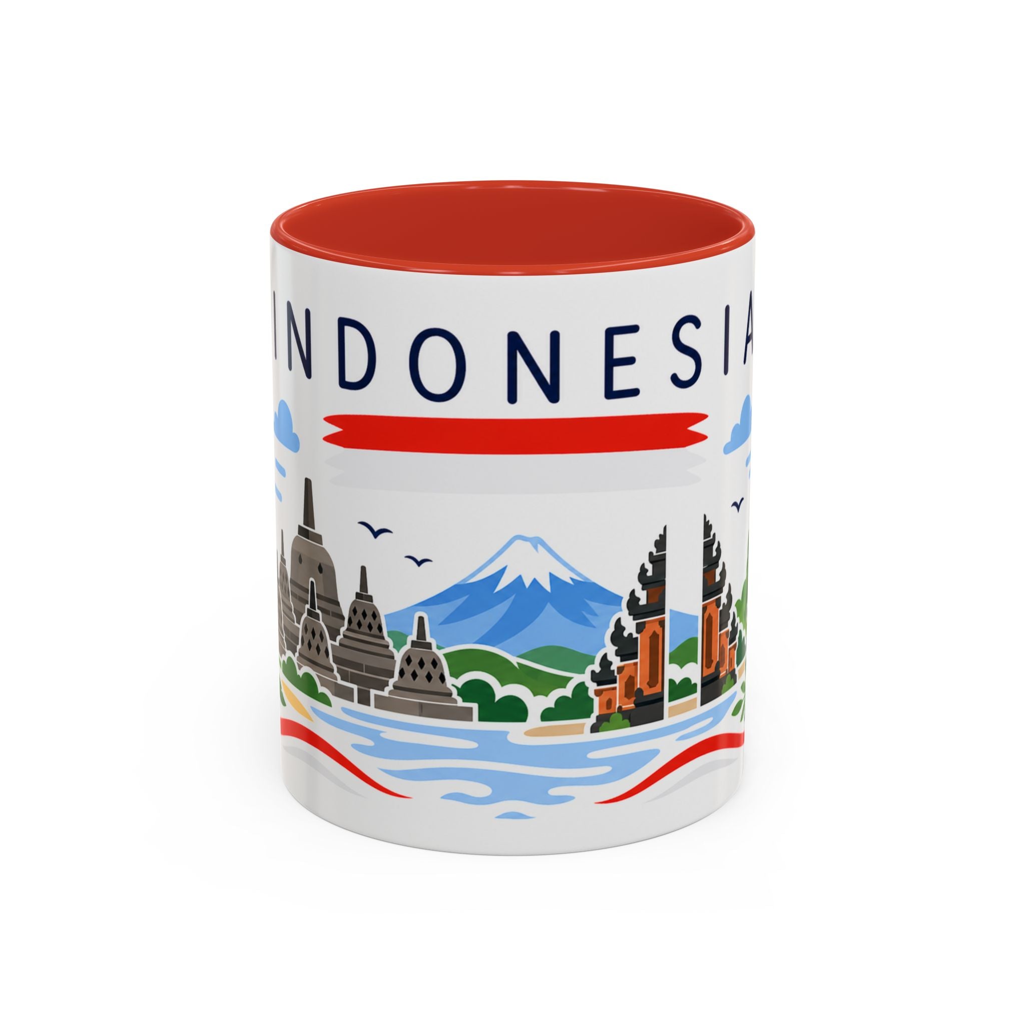 Indonesia Coffee Mug | Travel Souvenir Accent Mug | Country Gift Ceramic Cup 11oz 15oz
