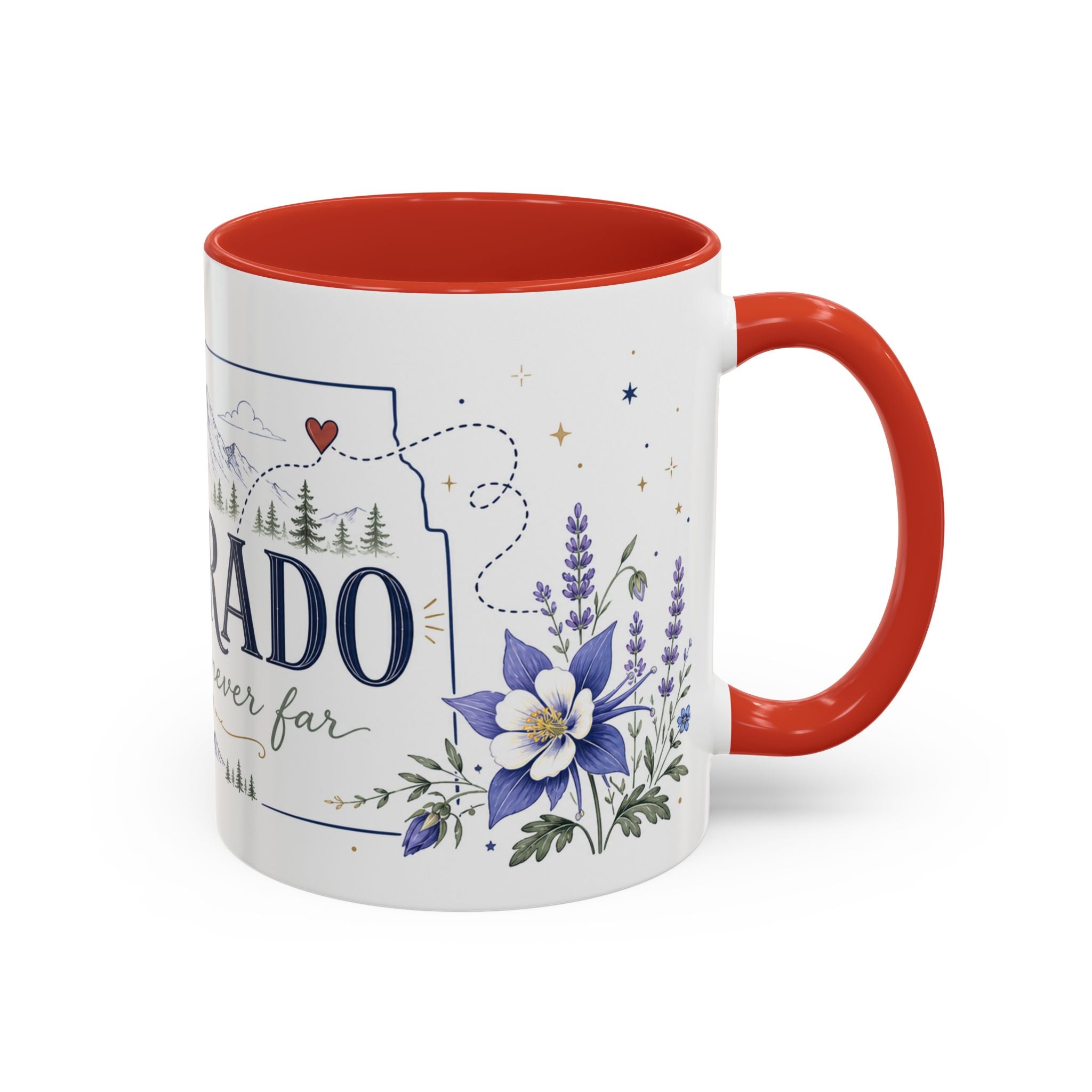 Colorado State Mug | Rocky Mountain Botanical Design | Moving Away Gift