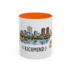 Richmond Illustrated Travel Mug | City Souvenir Accent Coffee Mug | 11oz 15oz Ceramic Cup