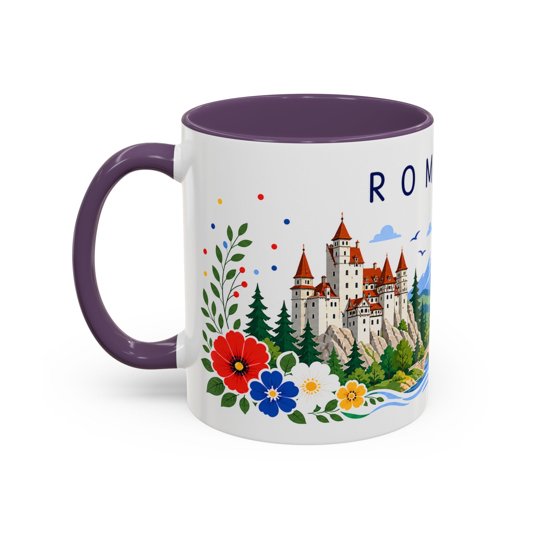 Romania Coffee Mug | Travel Souvenir Accent Mug | Place Gift Ceramic Cup 11oz 15oz