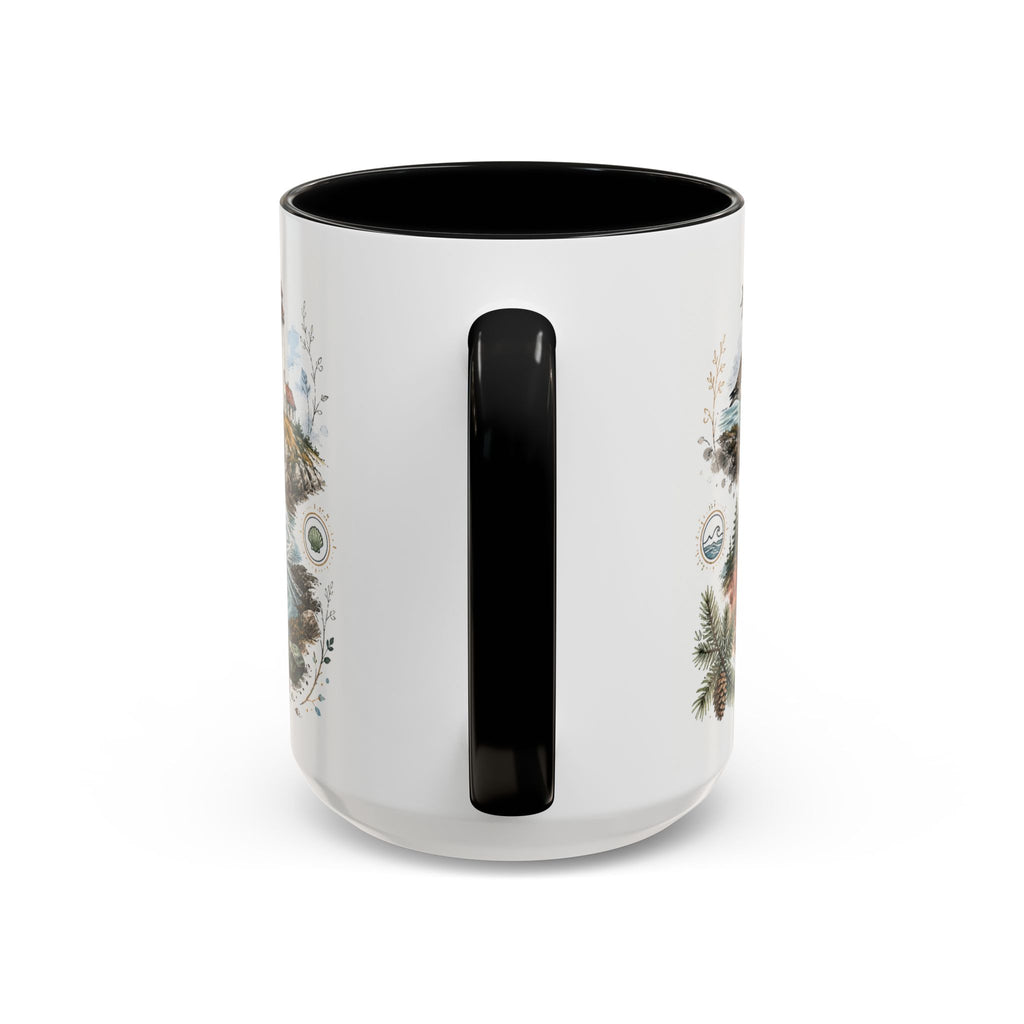 Bay of Fundy Mug, Canada Travel Souvenir, Bucket List Gift, Accent Ceramic Coffee Mug 11oz 15oz