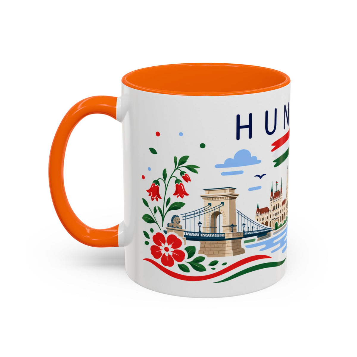 Hungary Coffee Mug | Travel Souvenir Accent Mug | Country Gift Ceramic Cup 11oz 15oz