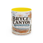 Bryce Canyon Coffee Mug | National Park Hiking Utah Gift | Accent Color Ceramic 11oz 15oz