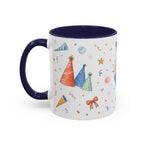 New Year Confetti Mug | Party Popper Watercolor Celebration Gift | Accent Cup 11oz 15oz