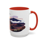 Haleakala National Park Coffee Mug | Solid Color Block Park Souvenir | 11oz 15oz Accent Mug