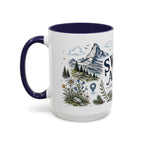 Swiss Alps Coffee Mug | Travel Destination Souvenir Gift | Accent Color Ceramic 11oz 15oz