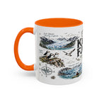 Kenai Fjords National Park Coffee Mug | Alaska Coastal Wildlife Hiking Gift | Accent Color Ceramic 11oz 15oz