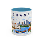 Ghana Coffee Mug | Travel Souvenir Accent Mug | Place Gift Ceramic Cup 11oz 15oz