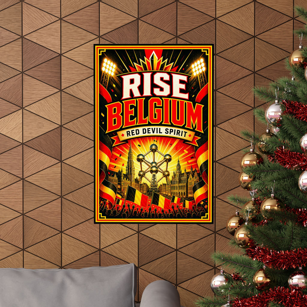 Belgium Soccer Poster | Rally Fan Art Print | 2026 Soccer Wall Decor