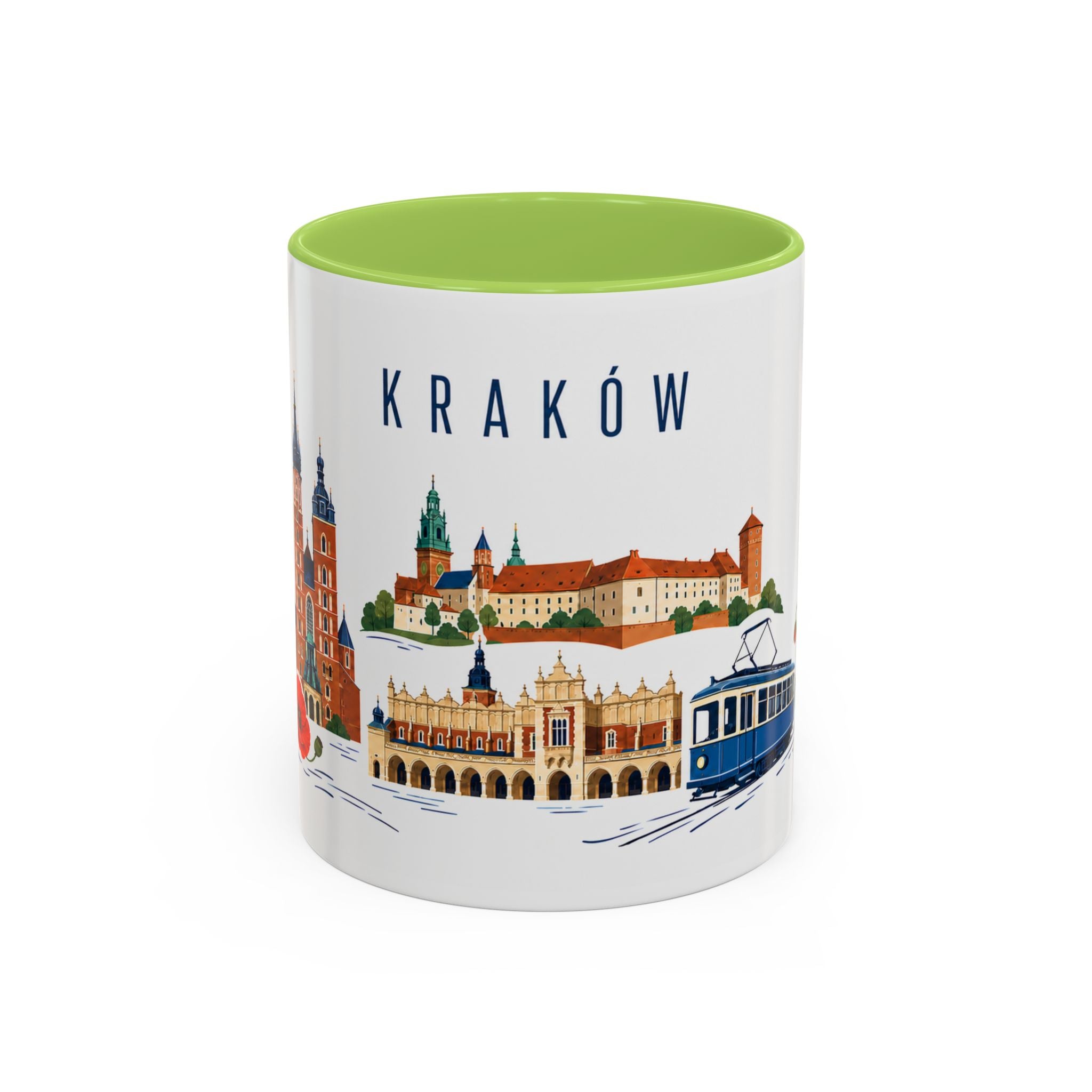 Kraków Coffee Mug | Poland Travel Souvenir | Porcelain Decal City Gift | 11oz 15oz Accent Mug