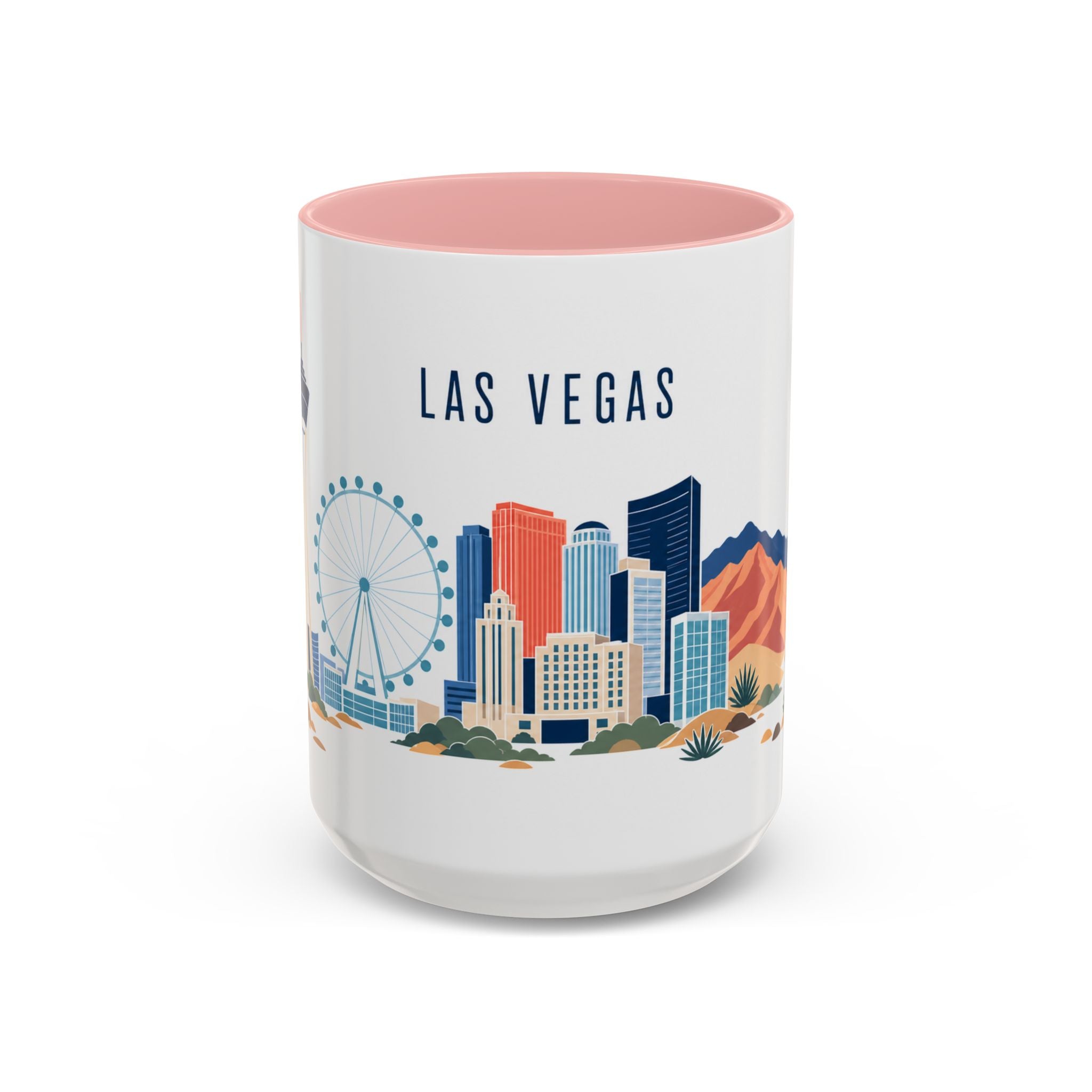 Las Vegas Coffee Mug | United States Travel Souvenir | Porcelain Decal City Gift | 11oz 15oz Accent Mug