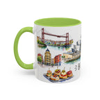 Bilbao Illustrated Travel Mug | City Souvenir Accent Coffee Mug | 11oz 15oz Ceramic Cup