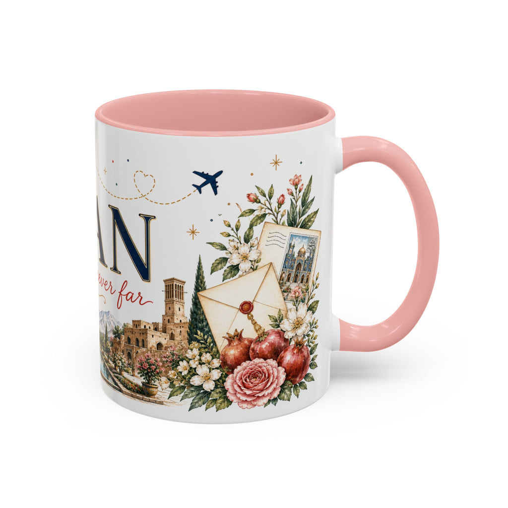 Iran Home Country Mug | Moving Away Gift | Long Distance Friendship | 11 oz 15 oz Accent Mug