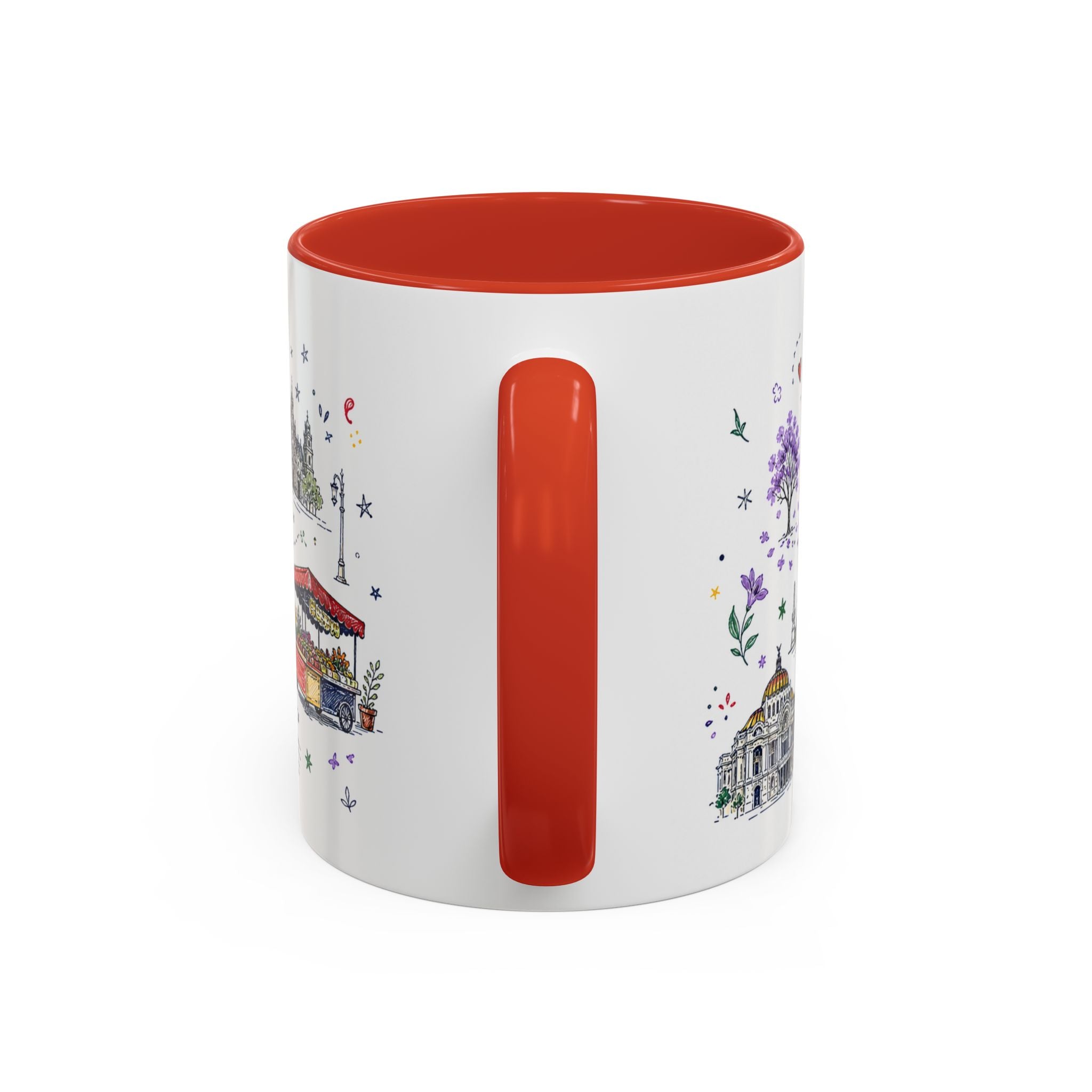 Mexico City Coffee Mug | Mexico Souvenir Travel Gift | Accent Color Ceramic 11oz 15oz