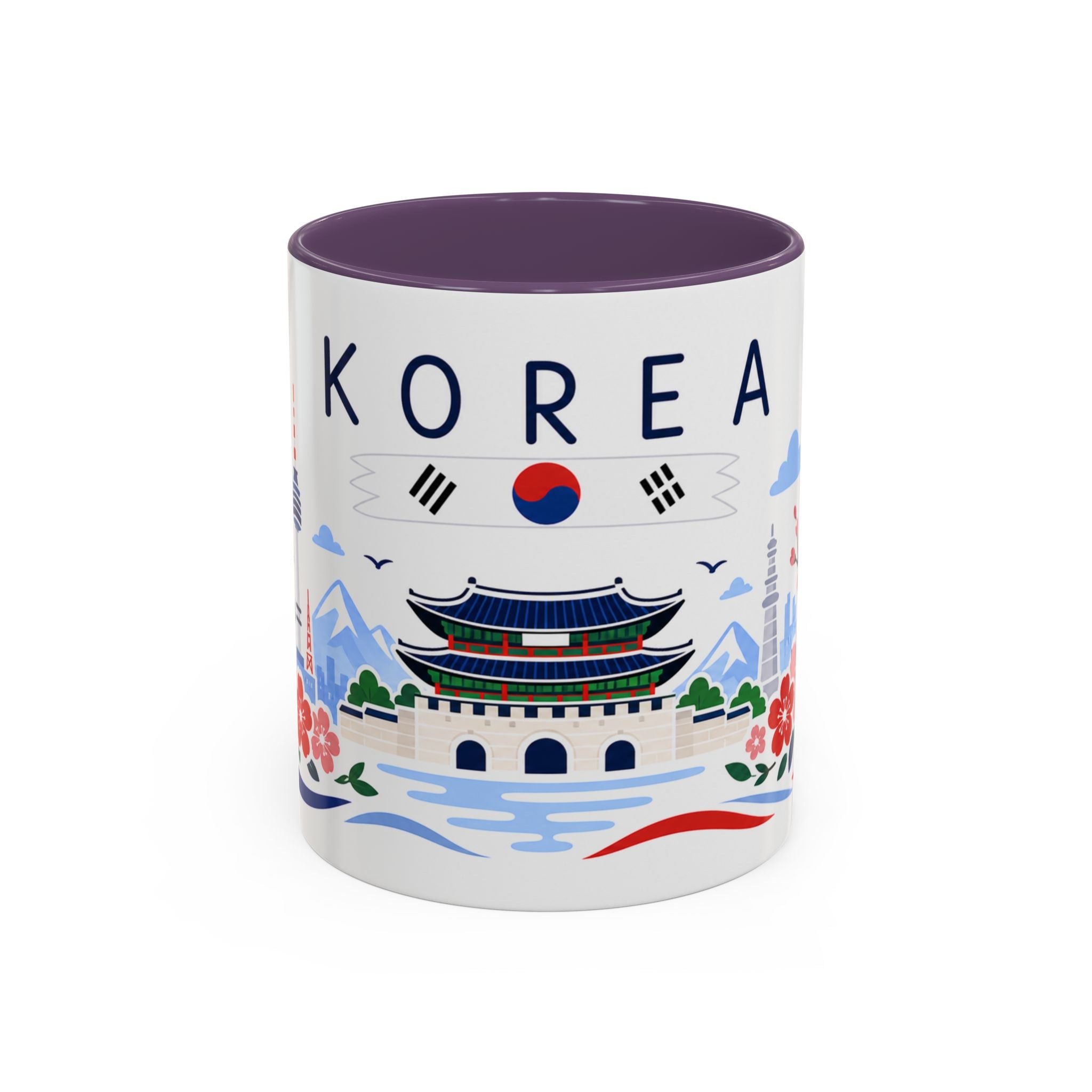 South Korea Coffee Mug | Travel Souvenir Accent Mug | Country Gift Ceramic Cup 11oz 15oz