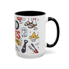 Dad Jokes Sorry Not Sorry Coffee Mug | Father's Day Gift for Dad | Accent Color Ceramic 11oz 15oz